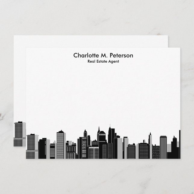 Elegant Real Gods Agent House Realtors Anteckningskort (Fram/baksida)