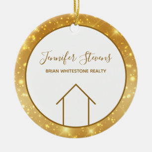 Elegant Real Gods Company Personlig Realtor Julgransprydnad Keramik