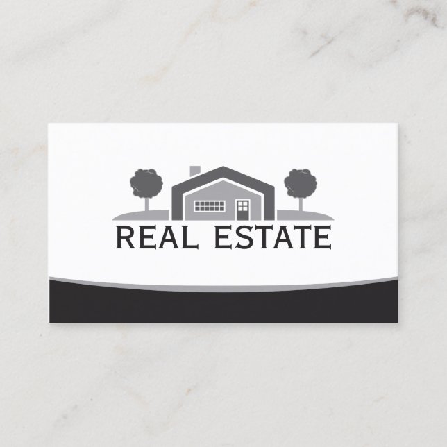 Elegant Real Gods, House Logotyp, Realtor Visitkort (Framsida)