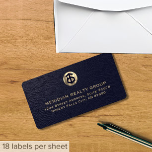 Elegant Real Gods Logotyp Adressetiketters Adressetikett