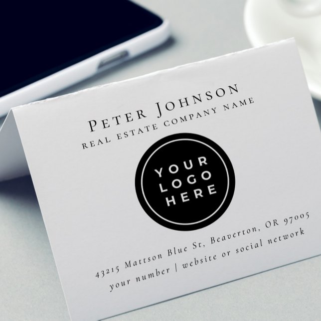 Elegant Real Gods Round Logotyp Namn Adress Rubbe Stämpel (Skapare uppladdad)