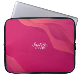 Elegant Red Abstrakt Vinkar med anpassning Laptop Fodral