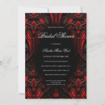 Elegant Red and Black Gotham Damask Möhippa