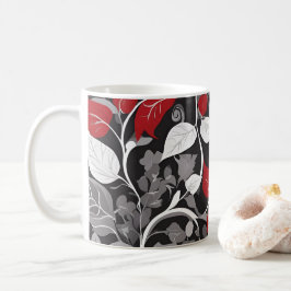 Elegant Red and Black Löv Design Kaffemugg