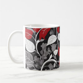 Elegant Red and Black Löv Design Kaffemugg
