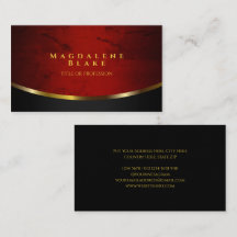 Elegant Red and Black Marble med Guld accent