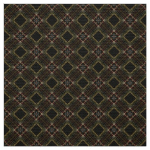 Elegant Red and Brown Tile Upholsemination Fabric Tyg