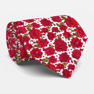 Elegant Red And Dark Pink Floral Roses Pattern Slips