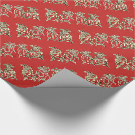 Elegant Red and Guld Sheep Gott nytt år 2018 Presentpapper
