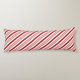 Elegant Red and White Candy cane jul Rand Kroppskudde