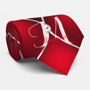 Elegant Red and White Criss-Kor Mönster Slips