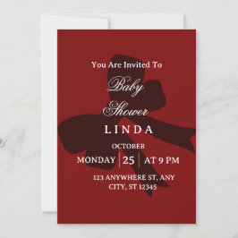 Elegant Red Baby Shower Invitation  Inbjudningar