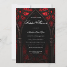 Elegant Red & Black Cathedral Gothic Möhippa