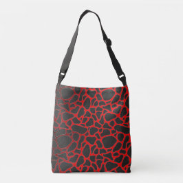 ELEGANT RED BLACK LEOPARD CHEETAH ANIMAL PRINT AXELVÄSKA