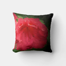 Elegant Red Blommigt Dekorativ kudde