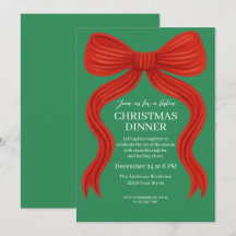Elegant Red Bow jul Party -