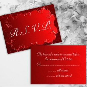 Elegant Red Bröllop OSA Kort