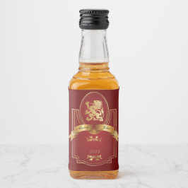 Elegant Red bröllop Spritflaskor Etikett