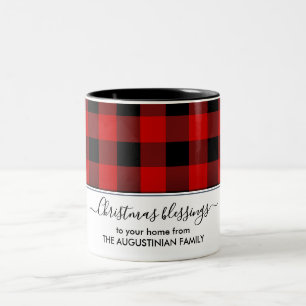 Elegant Red Buffalo CHRISTMAS Två-Tonad Mugg