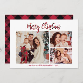 Elegant Red Buffalo Play 3 - multifotomul - jul Julkort