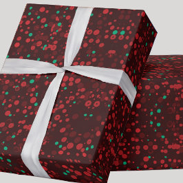 Elegant Red Burgundy Circles Helgdag jul Presentpapper