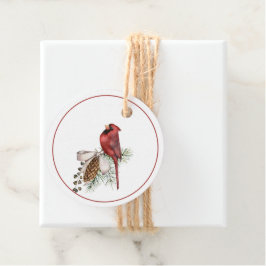 Elegant Red Cardinal jul Gift Märkre Gåvor Etiketter