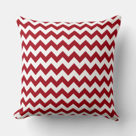 Elegant Red Chevron Stripe Mönster Kudde
