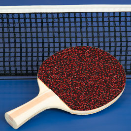 Elegant Red Confetti on Black Glitter Style Pingisracket