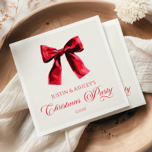 Elegant Red Coquette Bow Christmas Party