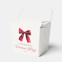 Elegant Red Coquette Bow jul Party