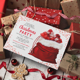 Elegant Red Corporate-julfest - inbjudan