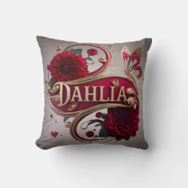 Elegant Red Dahlia Flower Art  Kudde