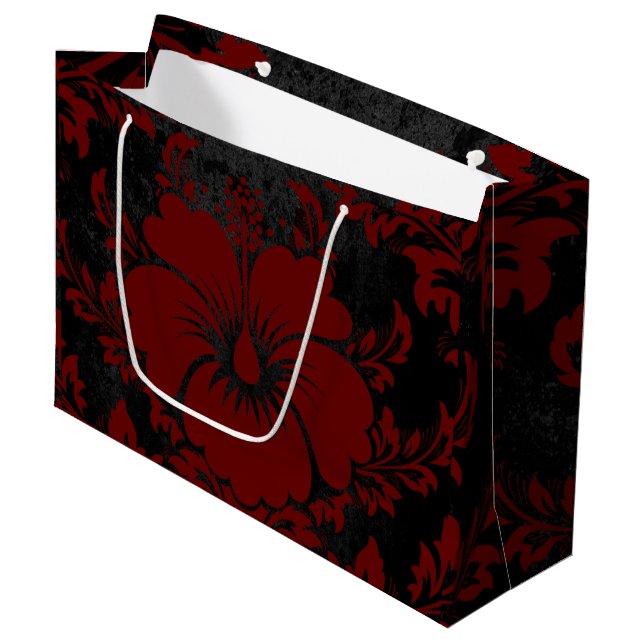 Elegant Red Damask jul elegant Large Gift Ba (Framsidan Vinklad)