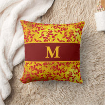 Elegant Red Damask och Guld Struktur