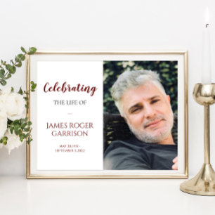 Elegant Red Firande of Life Photo Celebrating Poster