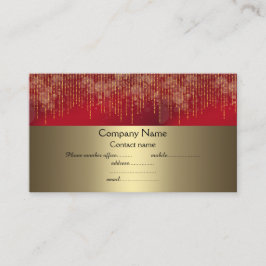 elegant Red gnistra guld Visitkort