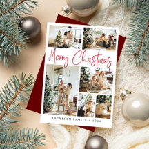 Elegant Red God jul Calligraphy Photo