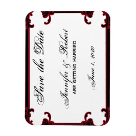 Elegant Red Gothic Ram Spara datum Magnet