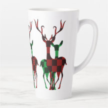 Elegant Red & Grönt Buffalo Play Reindeer par