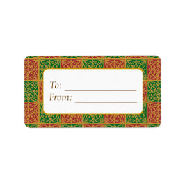Elegant Red Grönt Fleur de Lis Gift Märkre Labels Adressetikett