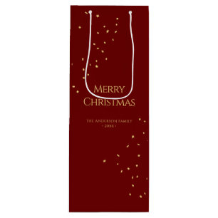 Elegant Red & Guld Confetti God jul