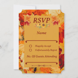 Elegant Red Guld Höst löv Fall Wedlings OSA