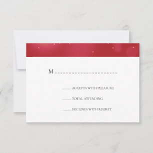 Elegant Red & Guld jul Bröllop OSA Kort