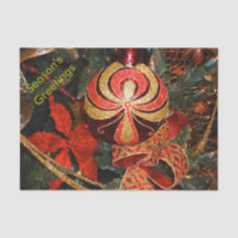 Elegant Red Guld jul Ornament Poinsettia