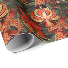 Elegant Red Guld jul Ornament Poinsettia