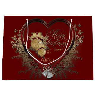 Elegant Red-Guld Victorian Heart Anpassningsbar