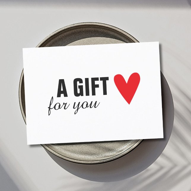 Elegant Red Heart Beauty Gift Certificate Rabattkort (Skapare uppladdad)