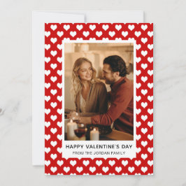 Elegant Red Hearts Glad Alla hjärtans dag 1 Foto Julkort