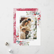 Elegant Red Holly Berries God jul Photo