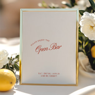 Elegant Red & Ivory Open Pub Bröllop